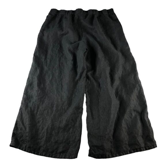 J. Jill Black Ankle Cropped Pants with Wide-Leg Design - Picture 2 of 9